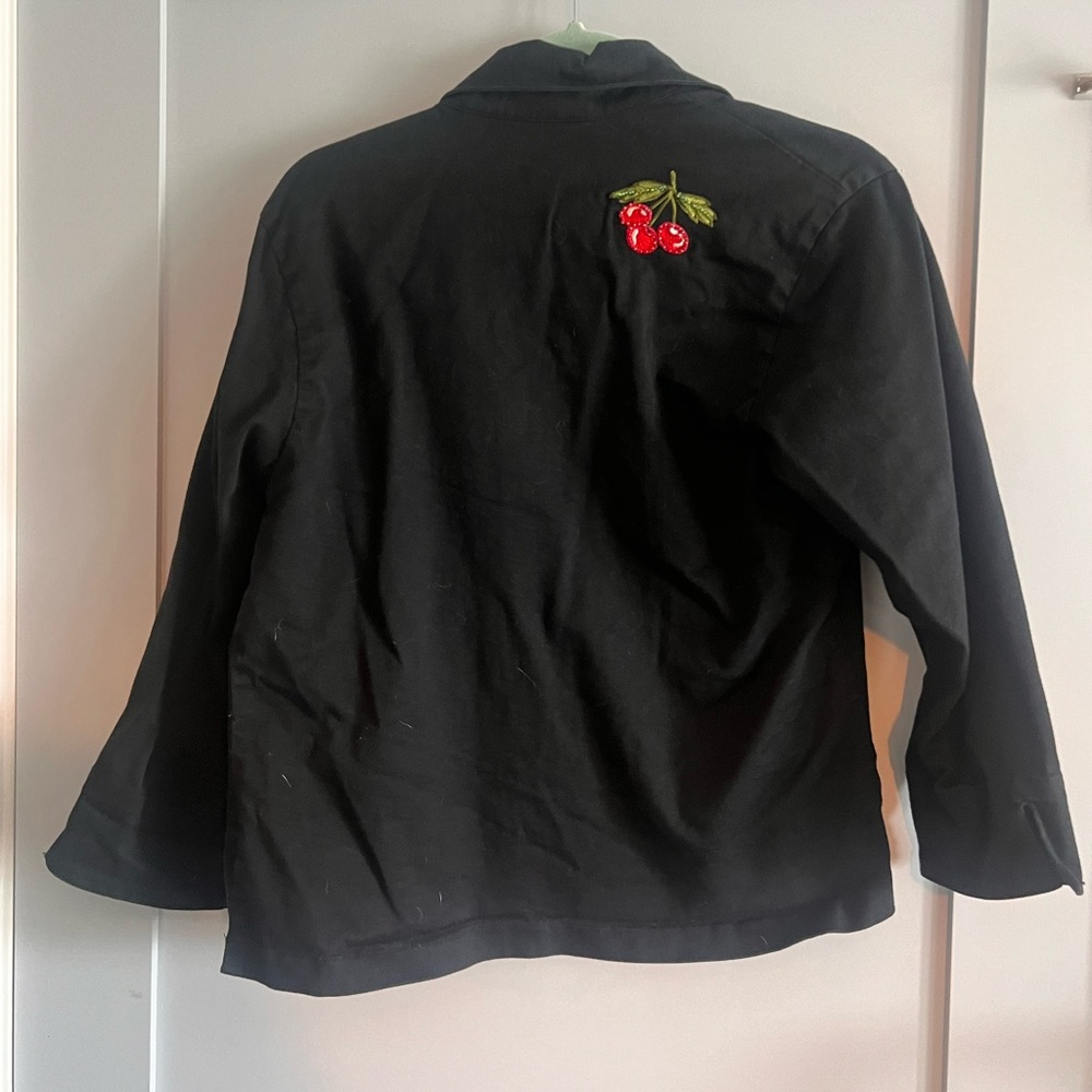 Embroidered Patchwork Denim Jacket - image 2